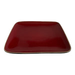 Ty Pennington Style Square Dinner Plates Red Black Set of 3 10" VG