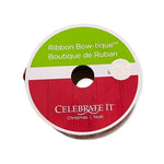 Celebrate It Red White Snowflakes Wired Edge Fabric Ribbon New