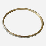 Women's Bracelet Dimond Cut Gold & Silver Tone Bangle Bracelet Costume Jewelry