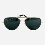 Vintage Ray-Ban Gold Metal Frame Aviator Sunglasses UV Protection