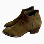CL By Laundry Brown Velvet Ankle Boots Women’s Size 7 Low Heel Booties