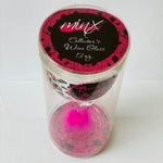 MINX Bride-To-Be Wine Glass 13oz Pink Black Fur Charm 9" NIB Fancy Collectible