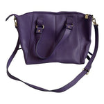 Ora Delphine Adele Purple Leather Satchel Crossbody Tote Shoulder Bag Very Good