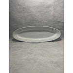 Long White Oval Serving Platter Thick Ceramic Tray 17.5” Contemporary Food Plate