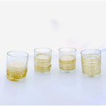 Set of 4 Glass Tea Light Candle Holders with Tea Lights 2.5” Tall NWOT Clear