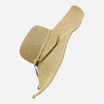 Wide Brim Floppy Straw Sun Hat Natural Tan Foldable Beach Women One Size VG
