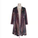 Geoffrey Beene Real Mink Fur Coat Jacket Vintage Brown XS Fit &Flare Glossy Coat