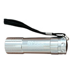 Bright Way 9 LED Silver Aluminum Flashlight Biotech CEO Summit Pocket Torch NWOT
