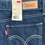 Levi's 518 Superlow Bootcut Women's Jeans 29/30 Dark Blue Low Rise NWT