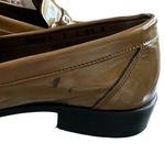Women's Shoes BALLY Loafers Gold Patent Leather Moccasins Low Heels Moccasins