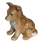 Vintage HOMCO Collie Puppy Dog Figurine Ceramic Sculpture No 8828 Tan White VG