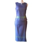 NAM of London Purple Sequin Sleeveless Top & Skirt Set UK 10 M Luxury Suit Good