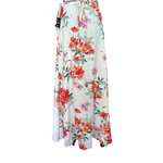 Lulus White Red Pink Floral Maxi Wrap Skirt Size XS NWT