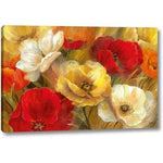 Jardin d Or by Nan Canvas Art Print Gallery Wrapped 38x28 Floral Wall Decor