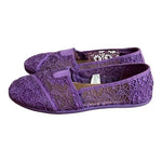 BONGO Purple Lace Ballet Loafers Women’s Slip-On Flats Shoes Size 10