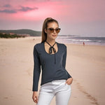 U2 WMO Womens Hoodie Grey Hooded Sweater Long Sleeve Athletic Cotton Blend G+