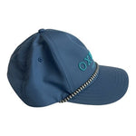 OXBOW Fort Myers Blue Black White Jute Accent Baseball Cap Unisex Excellent