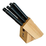 J.A. Henckels 7pc Knife Block Set German Stainless Steel Hardwood Stand Vintage
