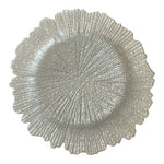 Silver Reef Charger Plates Set of 2 Glass Iridescent 12.75" Wedding Holiday NWOT