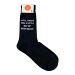 About Face Designs Funatic Funny Socks Women's 5-10 Black Crew Quote NWT
