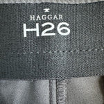 HAGGAR H26 Grey Slim Fit 4-Way Stretch Super Flex Waistband Dress Pants Sz 30x30