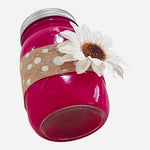 Handcrafted Sunflower Mason Jar with Lid Glass Metal 5.25 Canister Storage Decor
