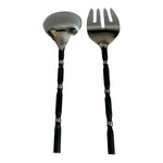 Storehouse Artisan 2-Piece Salad Server Set Stainless Steel Spoon Fork India NIB