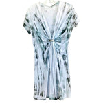 RXB Women's Crystal Embellished Tie Dye Cotton T-Shirt S/M Gray VG