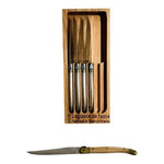 Rare Vintage Laguiole Jean Dubost Steak Knife Set Gold Plated France