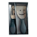 ANKYO Stainless Steel Cheese Knife Set 2 Piece Grey Handle 5.5" Cutter NIB