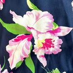 American Living Hampton Cottage Navy Blue Floral Skirt 8 Cotton Tiered NWT