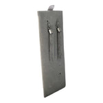 Silver Chain Tinsel Tassel Earrings 2.5" Dangle Fishhook Women's Jewelry VG