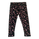 FABLETICS Salar Rose Romance Capri Leggings Sz M Floral Black Pink Green Workout