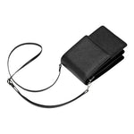 Women’s Small Black PU Leather Crossbody Mini Messenger Bag Wallet NWOT