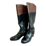 Women’s Boots UNISA Tereza Wide Calf Western Boots Brown Black Zip Side Riding