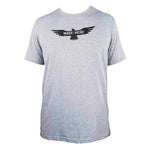 MADE HERE Soaring Eagle Heather Grey Cotton Graphic Short Sleeve Mens Tee New