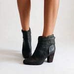 Vince Camuto Grey Leather Studded Ankle Booties Heeled Women’s Size 9M