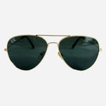 Vintage Ray-Ban Gold Metal Frame Aviator Sunglasses UV Protection