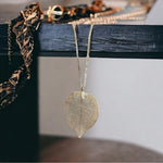 Women's Double Strand Silver Tone Dainty Leaf Pendant Necklace 18" Openwork VG