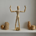 FlexiPose Wood Art Mannequin 12" Male Poseable Figure Artist Drawing Model Base