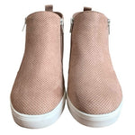Time and Tru Dusty Rose Wedge Ankle Booties Women’s Size 9