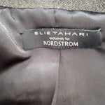 ELIE TAHARI Silk Blazer Grey Single Button Jacket Nordstrom Women Size 6