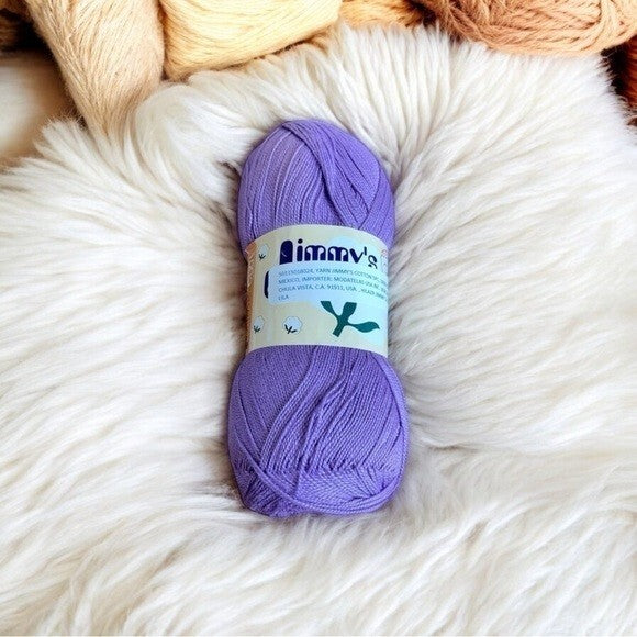 Selanusa Jimmy's Soft Cotton Yarn Purple Swirl String Knitting Crochet NWT