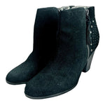 GUESS Black Suede Leather Ankle Boots Women’s 9.5 Spike Fringe Tassel