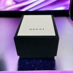 Authentic GUCCI Empty Gift Box Black White Italy w/ Care Booklet 3.5x2.5x4" VG