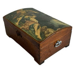 Vintage 1960s Italian Wood Jewelry Box Florentine Trinket Keepsake Handmade