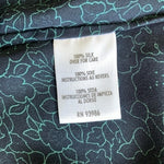 PETITE SOPHISTICATE Womens Blouse 6 Black Green Silk Floral Short Sleeve VG