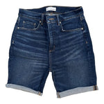 LOFT Women’s High Waist Jean Shorts Mid Wash Blue Denim Size 29/8 Zip Front