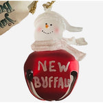 Jingle Buddies Red Clear Frost Bell Ornament New Buffalo Xmas Collectible NWT