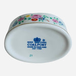 Vintage Coalport Bone China Trinket Box Floral Gold Trim England 2.25" Lid